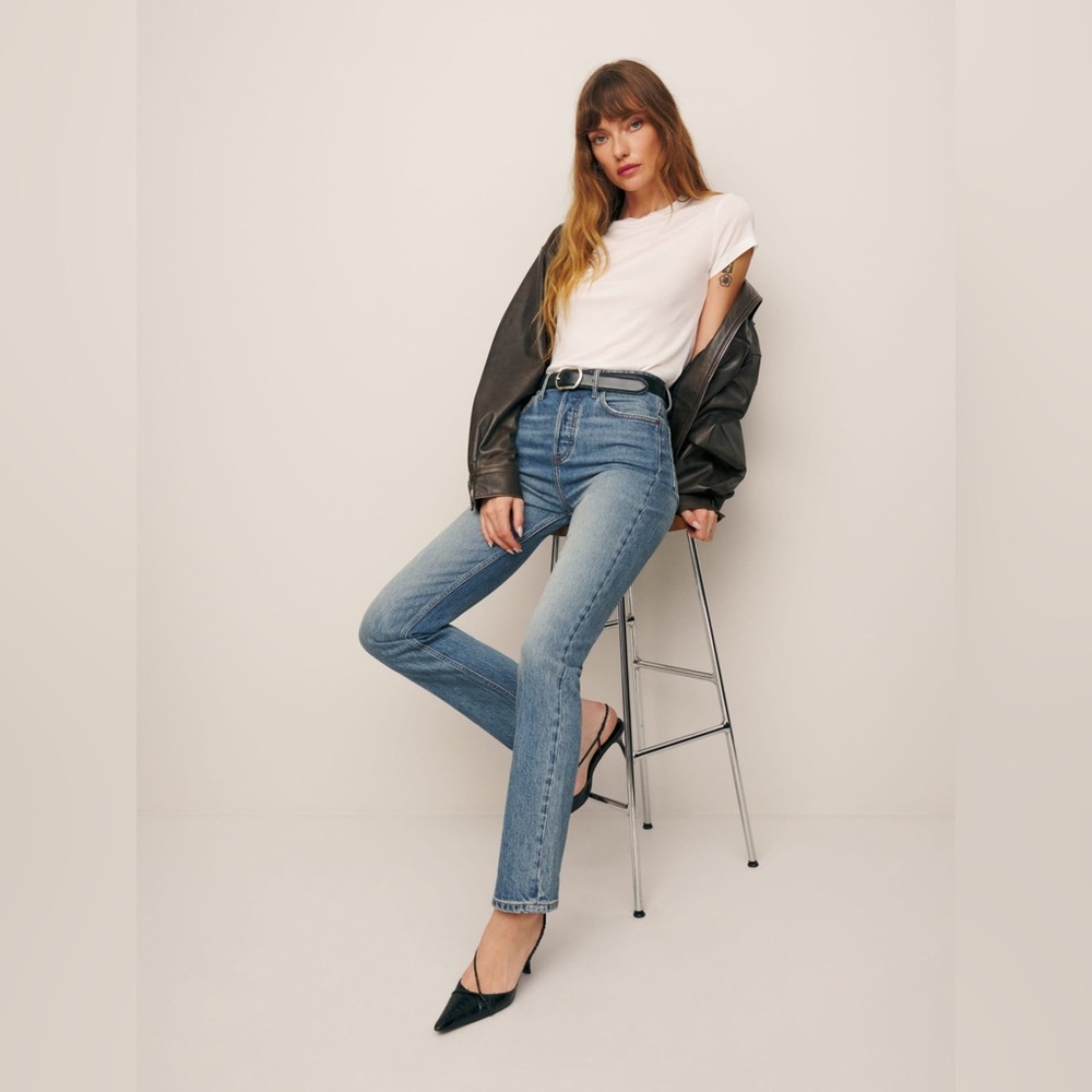 Reformation Cynthia High Rise Straight Jeans